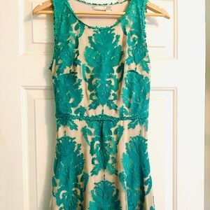 Chelsea & Violet green lace dress